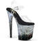 Босоножки Pleaser Flamingo-808SS. Каблук 8 дюймов, ремешок на щиколотке 4 дюйма. Цвет: прозрачный/серебристый.