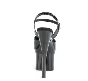 Босоніжки Esteem-709 на підборах 7 дюймів, босоніжки з ремінцем на щиколотці 3 дюйми, чорні