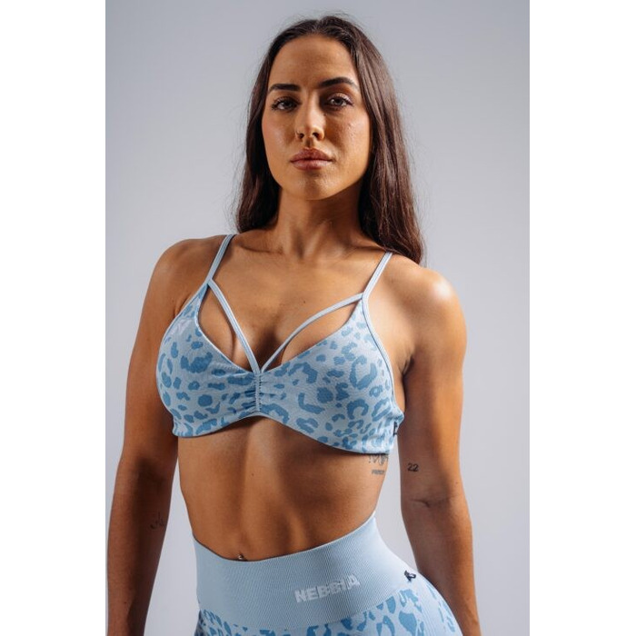 Топ Nebbia Medium Support Leopard Sports Bra PRIMAL Blue Leopard 854