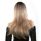Перука довга з чубчиком і фарбуванням омбре Fetish Hair з темного в блонд, 60 см