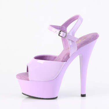 Босоніжки Kiss-209 на 6-дюймовому каблуці з ремінцем на щиколотці, з лавандовим лаком