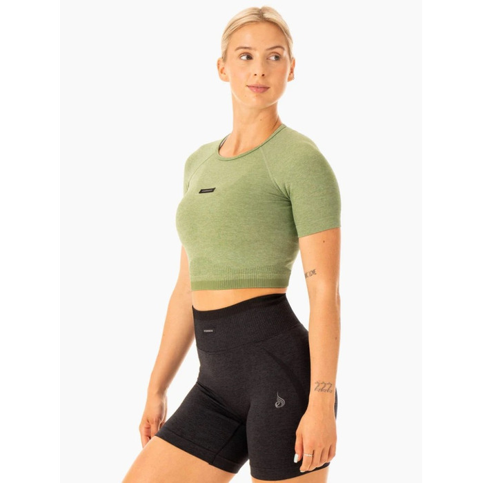 Топ Excel Seamless T-Shirt - Moss Green Marl
