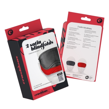 Набір з 2 масок для очей CRUSHIOUS, чорна і червона