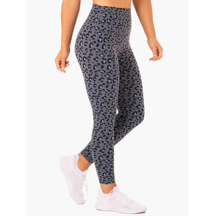 Леггинсы Ryderwear Hybrid Full Length Leggings - Steel Blue Leopard