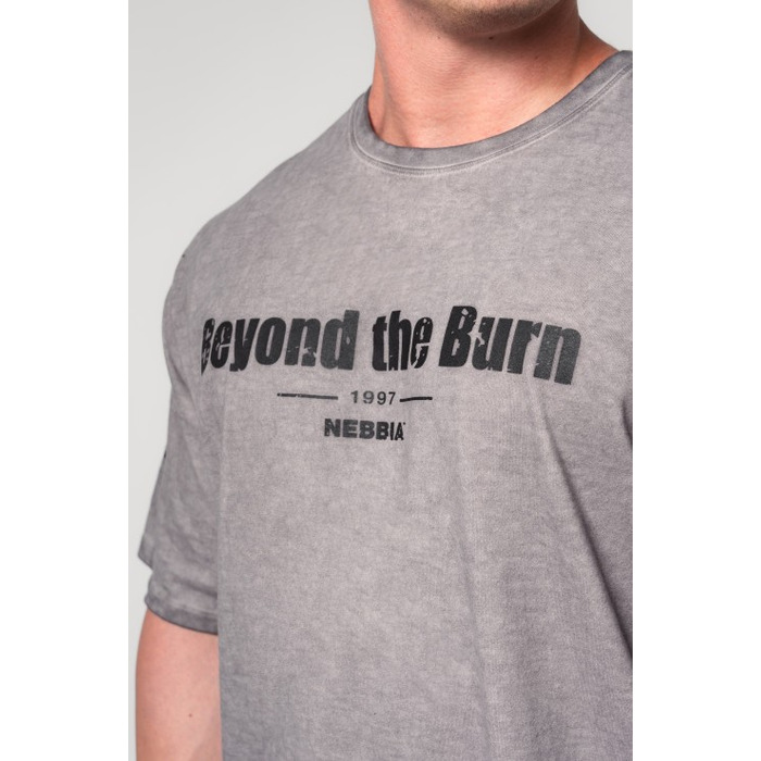 Футболка Nebbia Washed-off Heavyweight Cotton Oversized T-shirt GRIND Light Grey 370