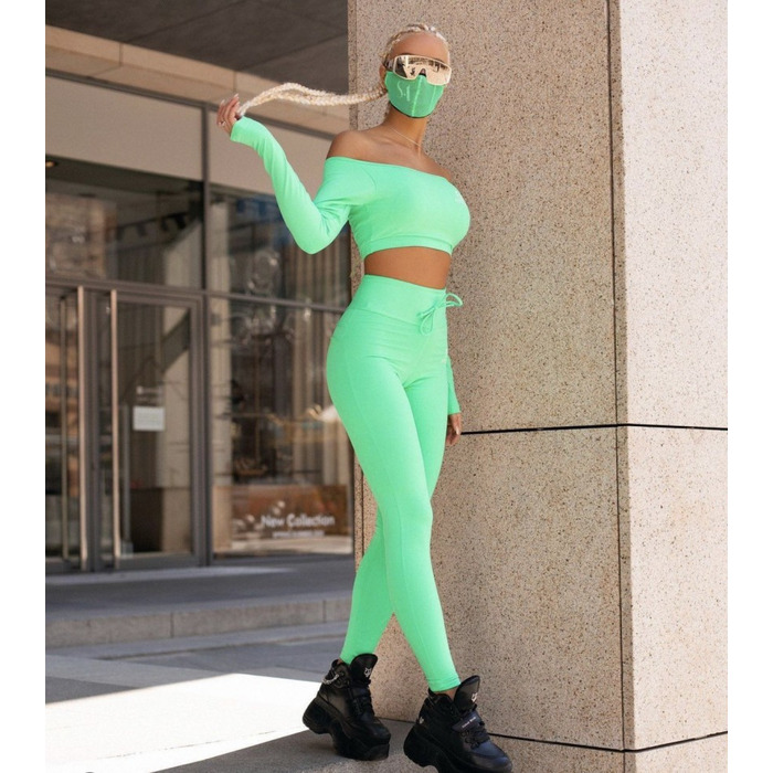 Топ GREEN TOP WITH LONG SLEEVE