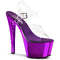Босоножки Pleaser Sky-308, каблук 7 дюймов, хромированные босоножкии с ремешком на щиколотке шириной 2 3/4 дюйма, прозрачные/фиолетовые