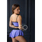 Юбка-шорты ArtGO Sport для pole dance из бифлекса с высокой посадкой