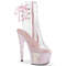 Ботильоны Pleaser Adore-1018C *Каблук 7 дюймов, PF 6,5 см, открытый носок и пятка. Молния сбоку, прозрачный/белый.