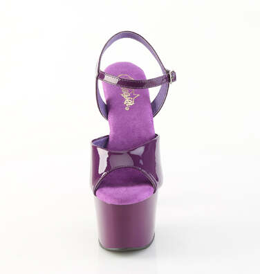 Босоніжки Adore-709 на підборах 7 дюймів, босоніжки з ремінцем на щиколотці 2 3/4 дюйма, фіолетовий лак