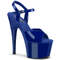 Босоніжки Pleaser Adore-709 на підборах 7 дюймів, босоніжки з ремінцем на щиколотці 2 3/4 дюйма, сині