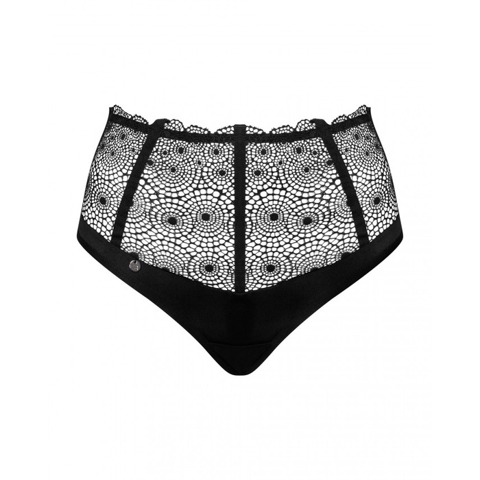 Сексуальні стрінги на високій талії Obsessive Sharlotte panties black L/XL