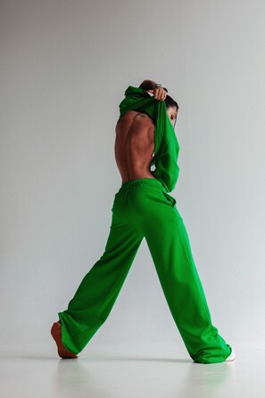 Штани-клеш Victory Bell-bottomed green