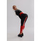 ЛЕГИНСЫ BLACK LEGGINGS WITH RED BELT AND LEGS PRINT 14687