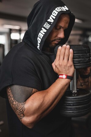 Безрукавка Nebbia NO LIMITS Rag Top with a Hoodie Black 175