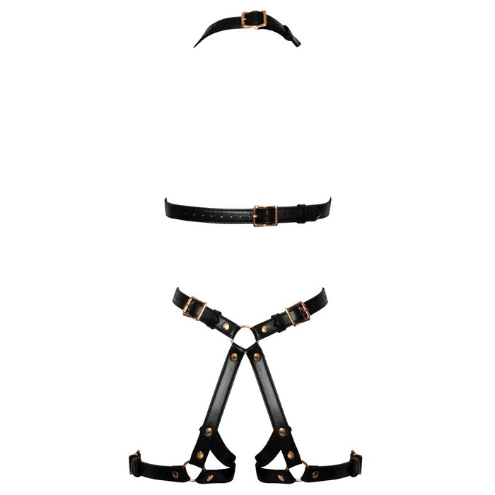 Боди-портупея с открытым доступои S/M Bad Kitty, черная