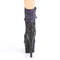 Чоботи Pleaser Adore-1020OMBG *7-дюймовий каблук, 2 3/4-дюймові черевики на шнурівці зпереду, збоку блискавка, фіолетові/чорні