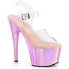 Босоножки Adore-708LQ, каблук 7 дюймов, ремешок на щиколотке шириной 2 3/4 дюйма, прозрачный/бледно-розовый
