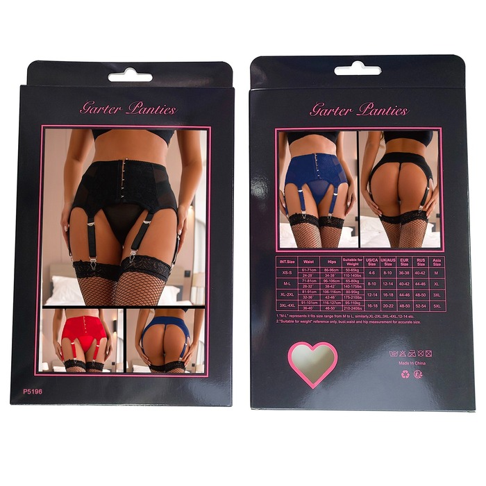 Сексуальные стрейч-трусики Star Night с поясом для чулков, белый