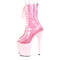 Ботинки Pleaser Flamingo-800-34, каблук 8 дюймов, 4-дюймовый PF, открытый носок, шнуровка, молния сзади, нежно-розовый