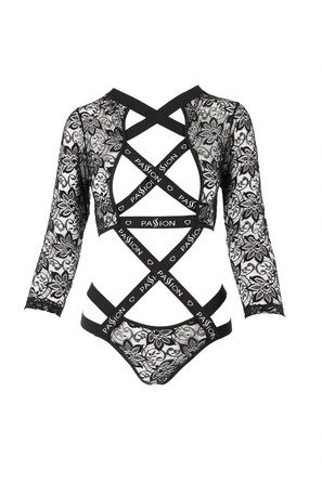 Боди с длинными рукавами и открытой грудью LETICIA BODY black S/M - Passion