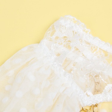 Комплект белья Star Night лиф, пояс для чулок и трусики, белый, S