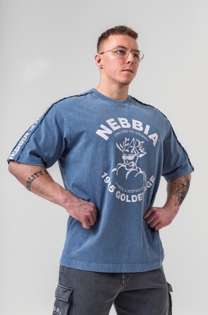 Футболка Nebbia Washed Oversized T-Shirt GOLDEN AGE Blue 790
