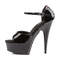 Туфли Pleaser Delight-660FH, каблук 6 дюймов, босоножки PF d'Orsay с корсетной шнуровкой, красные/черные
