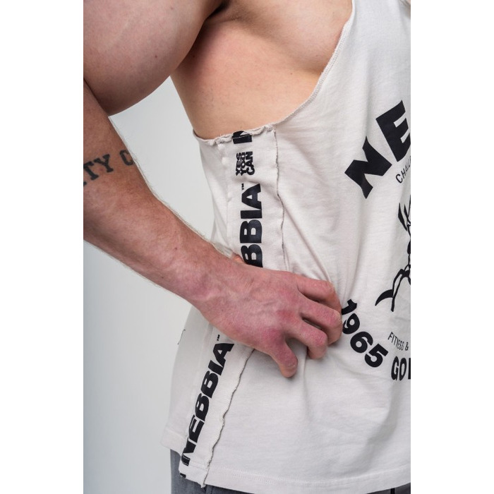 Майка Nebbia Washed Muscle Back Stringer GOLDEN AGE Light Grey 791