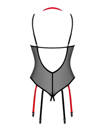 Боді з відкритим доступом XS/S Glandez Obsessive, чорне