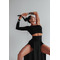ТОП BLACK ONE SHOLDER TOP WITH LONG SLEEVES