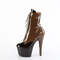 Чоботи Pleaser Adore-1020DC *7 дюймів на підборах, 2 3/4 дюйма, двоколірні, зі шнурівкою, блискавка збоку, кавово-темно-коричневі