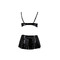 Комплект білизни зі стрінгами з латексу black S/M DEBY SET - Passion