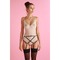 Пояс для панчох One Size S4, натуральна шкіра, чорний