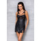 Пеньюар з екошкіри LOONA CHEMISE black S/M - Passion
