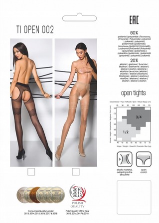 Колготки з відкритим доступом TIOPEN 002 beige 3/4 (20 den) - Passion