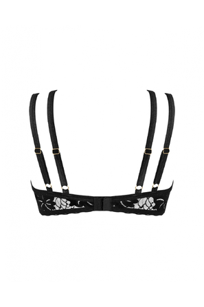 Бюстгальтер на косточках Obsessive Arienna и с двойными бретелями, черный, M/L