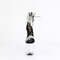 Босоніжки Pleaser Flamingo-827RS *8-дюймовий каблук, 4-дюймовий манжет на щиколотці з застібкою-блискавкою ззаду, чорні/прозорі
