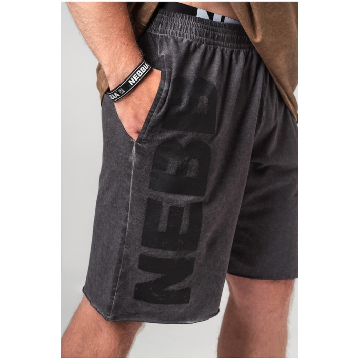 Шорти Nebbia Washed-off Gym Sweatshorts NO BS Black 367