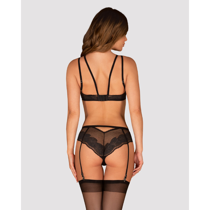 Сексуальный комплект Obsessive Allastia set Black S/M