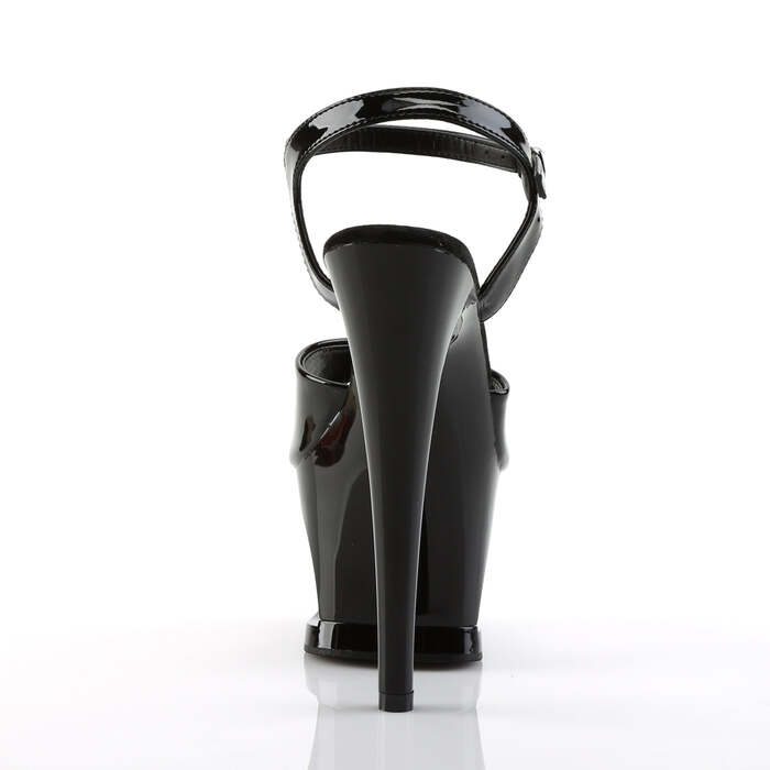 Босоножки Moon-709, каблук 7 дюймов, босоножкии с вырезом PF и ремешком на щиколотке, черные