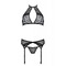Комплект білизни з поясом для панчох SATARA SET black S/M - Passion