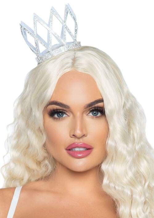 Корона Leg Avenue Faux со стразами, серебристая