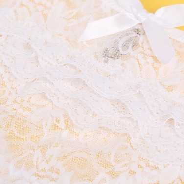 Кружевные трусы с доступом Star Night, белые, S