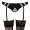 Костюм горничной Cottelli Collection Maid Set, 6 предметов, черно-белый, S