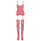 Комбінезон Obsessive Bodystocking F214 червоний S/M/L
