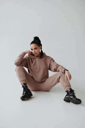 Кофта жіноча Fitzona Victory Brown спортивна, для танців, щільний матеріал