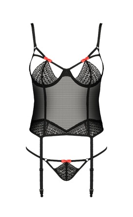 Корсет PERDITA CORSET black S/M - Passion