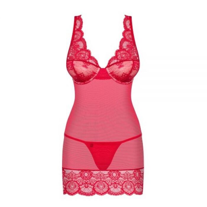 Боді 853-CHE-3 chemise thong red S / M