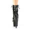 Чоботи Pleaser Adore-1020SQ *7 дюймів на підборах, 2 3/4 дюйма з блискавкою збоку, золотисто-чорні